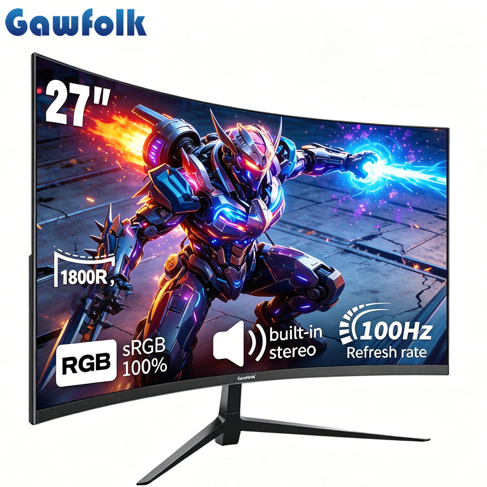 Gawfolk 27-inch curved gamingmonitor - Full HD - 100 Hz