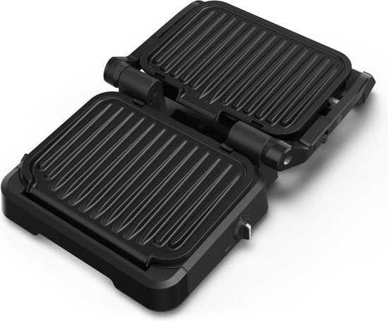 Tefal OptiGrill 4in1 GC7748 – Intelligente Contactgrill – Grill, Tafelbarbecue, Oven en Complete Maaltijd – 9 Automatische programma's – Gaarheidsindicator – 2100W – Zwart/RVS