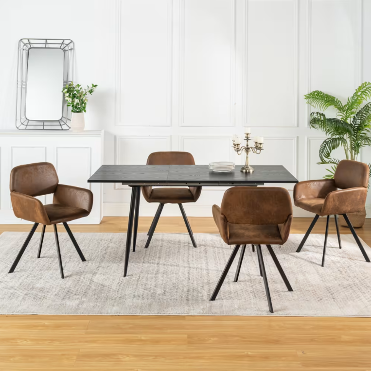 URBAN MEUBLE Eetkamerstoel California suede (set van 2)
