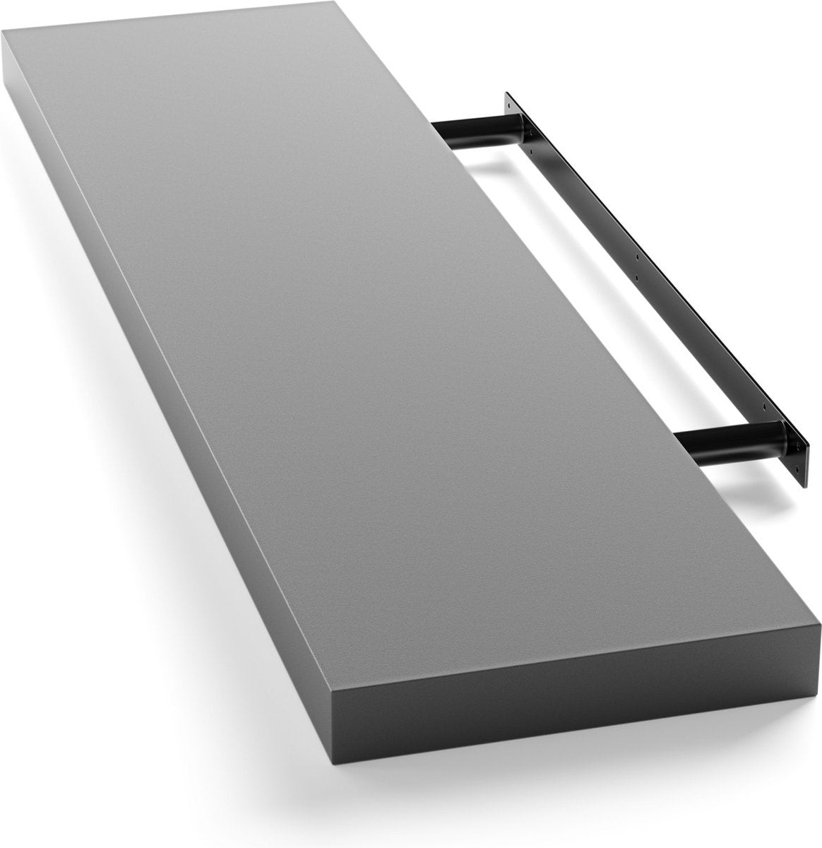 Casaria Wandplank Zwevend - 90 cm 15kg Belastbaar - Mat Grijs