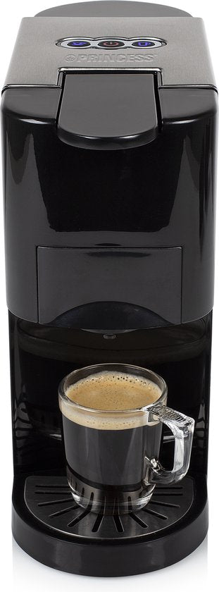 Princess 249451 Multi Capsule Koffiemachine - 5 in 1 - Geschikt voor Nespresso - Dolce Gusto Capsules - Zwart / Zilver