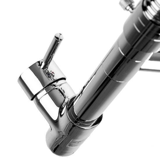TecTake Keukenkraan - Flexibele sproeikop - 12 cm hoog - Dubbele kraan - 402140