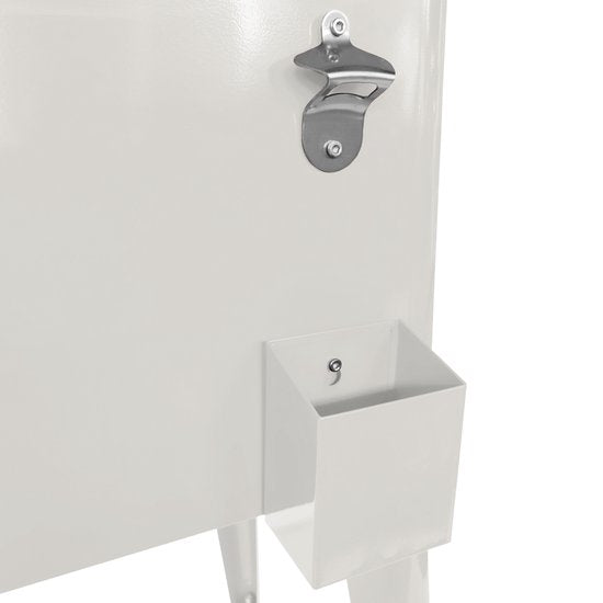 AXI Retro Cooler Wit - Koeler met wielen - 76L inhoud - Koelbox met aftapkraan