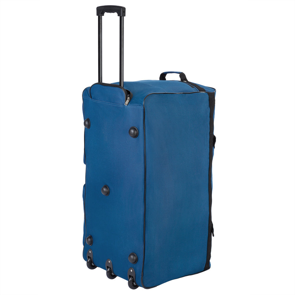 Deuba XXL Reistas Blauw met trolley-functie 3 wielen 160 LITER 85x43x44cm