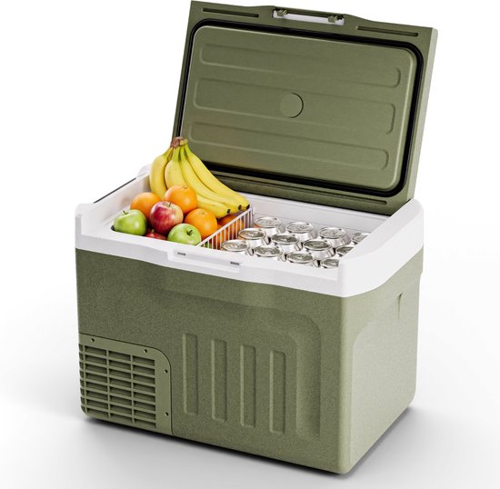 Auronic Elektrische Koelbox - Compressor - 30L - 12V en 240 volt - Camping Koelkast - Frigobox Auto - Groen