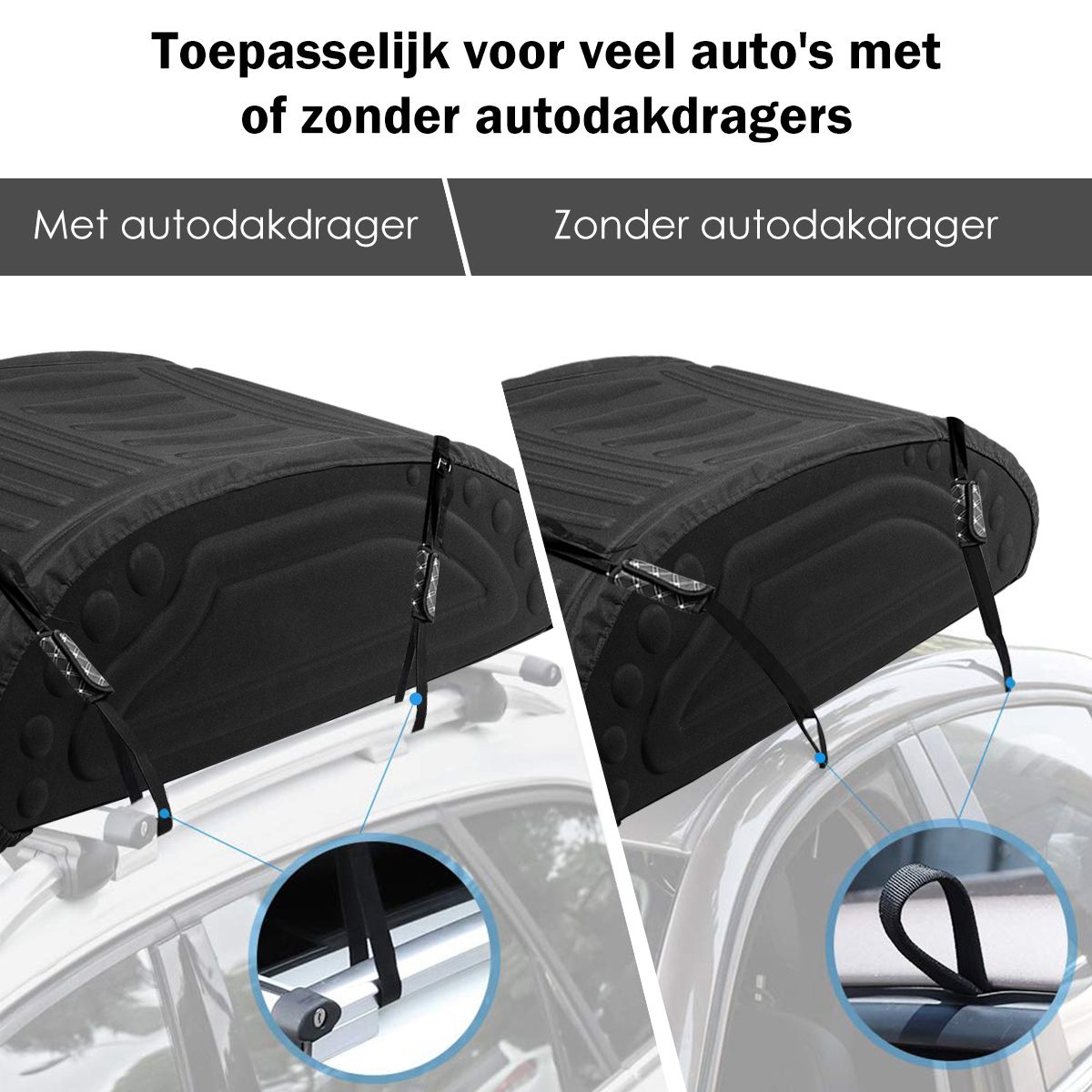 Coast Dakbagagezak - 400 liter inhoud - waterdicht - opvouwbaar - zwart