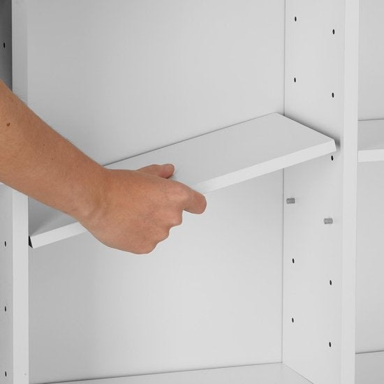 tectake - CD-kast boekenkast Stevie 105,5x19x136,5cm - wit - 403618