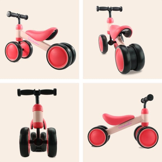 LifeGoods TurboToddler Loopfiets - Speelgoed Vanaf 1 jaar - Jongens en Meisjes - Kinderstep - Roze