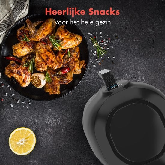 KitchenBrothers Airfryer XXL – 7,2L Inhoud & 7 Voorinstellingen – 1890W – 39 x 33,5 x 36,7 cm – Zwart