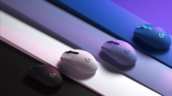Logitech G305 Lightspeed Gaming-muis Bluetooth Optisch Blauw 6 Toetsen 12000 dpi Verlicht, Ergonomisch