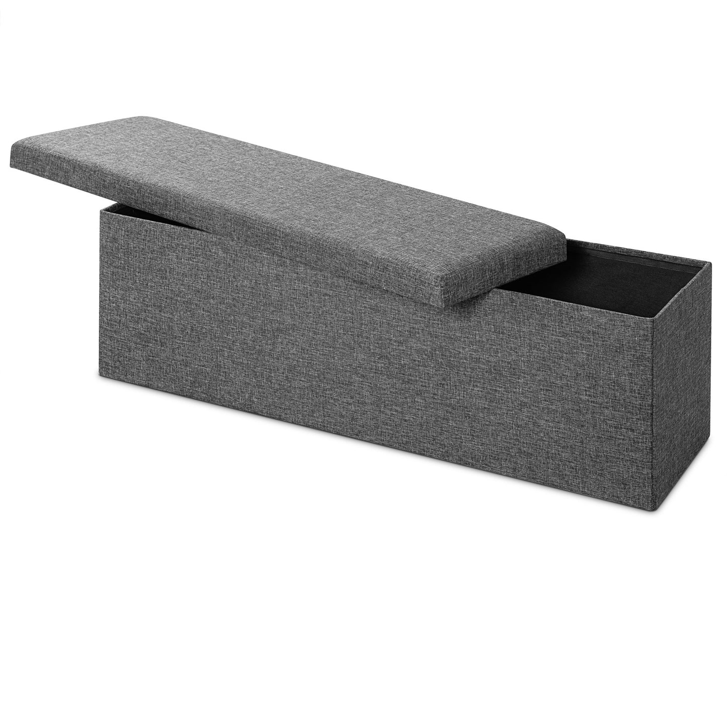 Casaria Zitbank met Opbergruimte - 115x40x40cm 131L – Donkergrijs