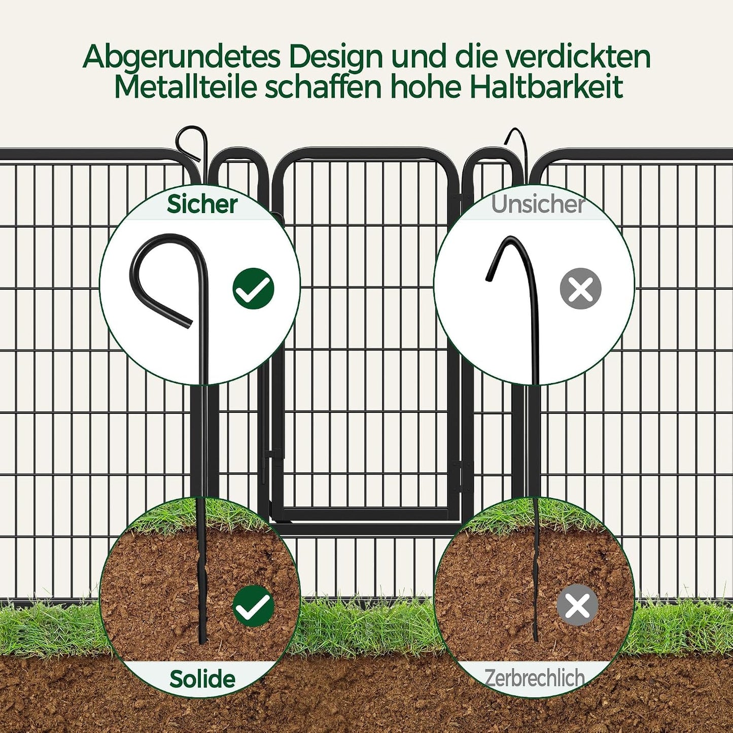 Yaheetech Puppyren 6-delige Metalen Puppyloopstal met Deur - 100 cm Hoog - 68 x 100 cm per Paneel - Zwart