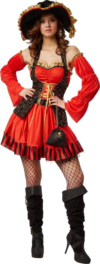 Dressforfun Vrouwenkostuum sexy zeeroversbruid XXL - verkleedkleding kostuum halloween verkleden feestkleding carnavalskleding carnaval feestkledij partykleding - 301783