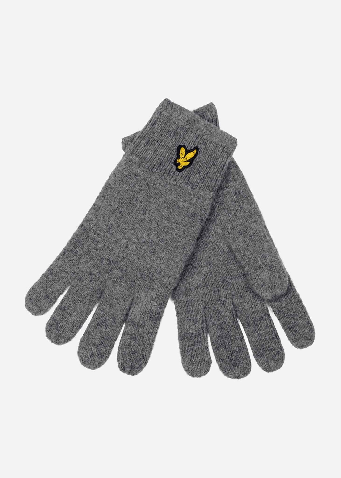 Lyle & Scott Racked Rib Handschoenen - Mid Grey Marl