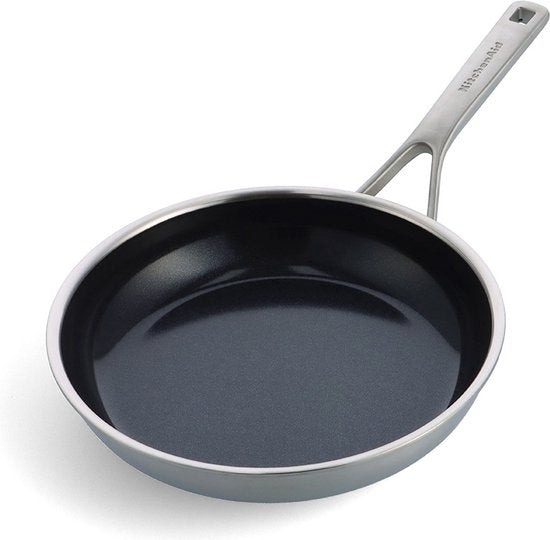 KitchenAid Multi-Ply koekenpan ø28cm - RVS - inductie - anti-aanbak - PFAS-vrij