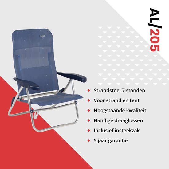Crespo - Strandstoel - AL/205 - Donker blauw