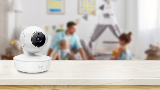 Motorola Nursery Babyfoon met Camera - Baby Monitor VM 55 - Baby Camera met Kleuren Display, Tweeweg Communicatie en Infrarood Nachtvisie - 300M Bereik - Inzoomen, Kantelen en Draaien