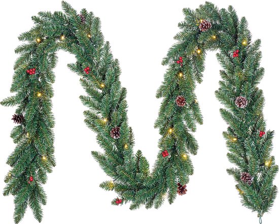 Black Box Trees Creston Guirlande met Decoratie en Verlichting - L270 cm - Groen