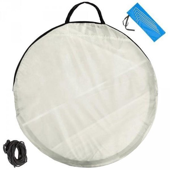 Pop up strand tent 245 cm x 145 cm x 95cm lichtgrijs 401677