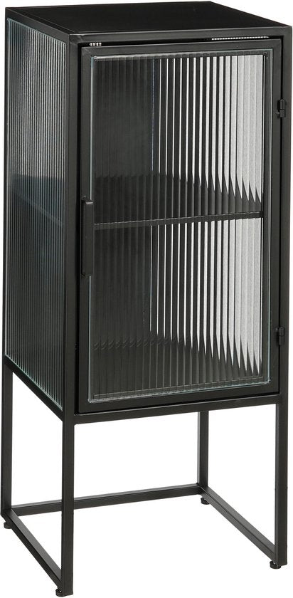 Mica Decorations Clifton Opbergkast met Deuren - L38 x B35 x H90 cm - Metaal - Zwart