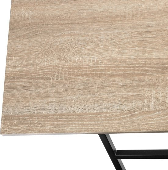 tectake® - Set van 2 bijzettafels Phoenix inklapbaar - lichtbruin - 404778