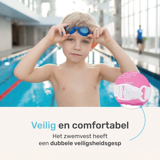 Qwali Puddle Jumper Ster – Comfortabel Zwemvest voor Kinderen van 2-6 Jaar - Roze