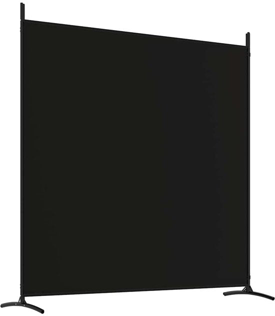 vidaXL - Kamerscherm - met - 4 - panelen - 698x180 - cm - stof - zwart