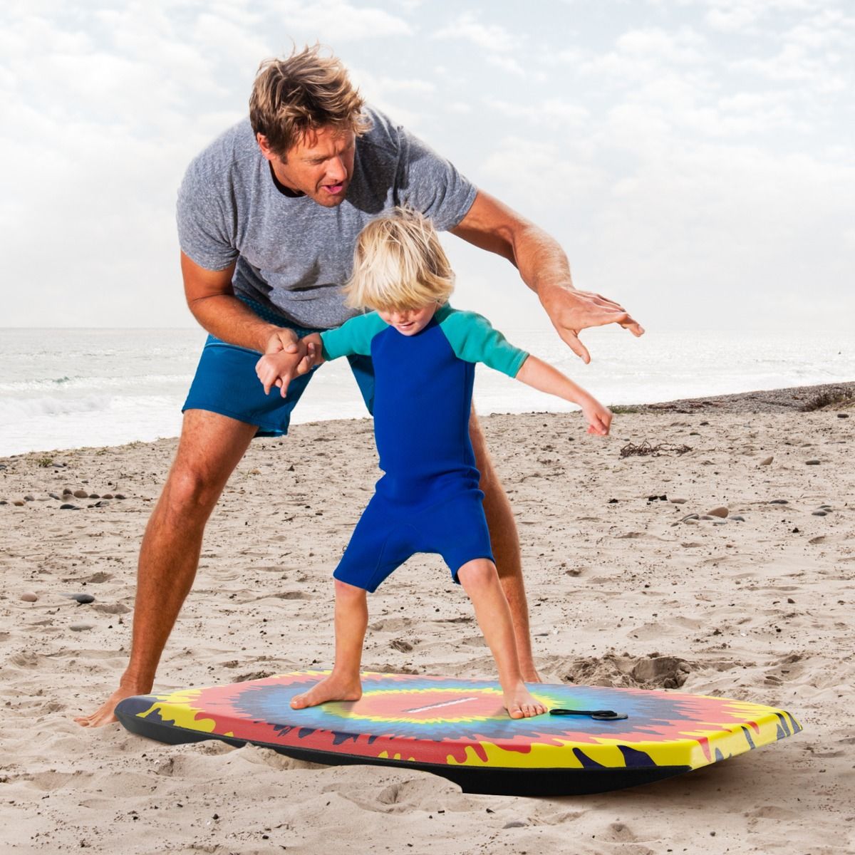 Coast Bodyboard - lichtgewicht - halvemaanvormige achterkant - met polsband - 104 cm