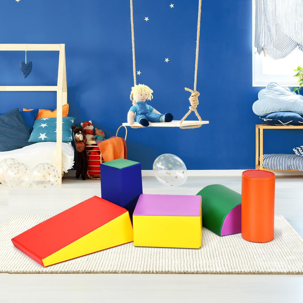 Coast 5-delige foam Bouwstenen set - voor kinderen | montessori | schuim bouwsteenset | Kleurrijk