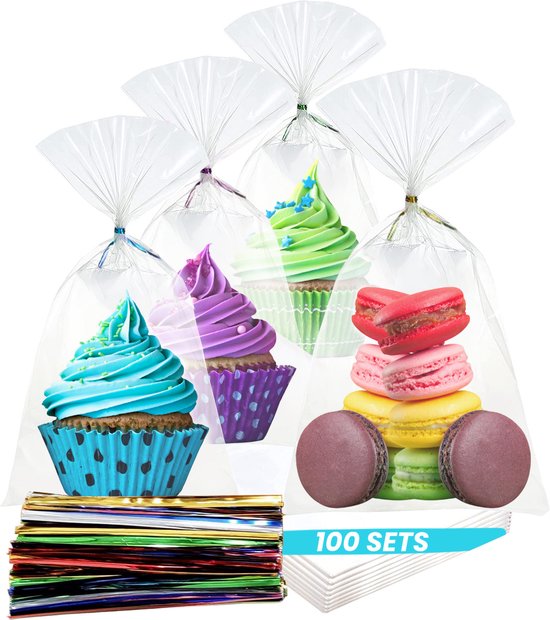 Feestio Uitdeelzakjes Transparant - Traktatie Zakjes kinderfeestje - Cellofaanzakjes - Snoepzakjes - cadeauzakjes