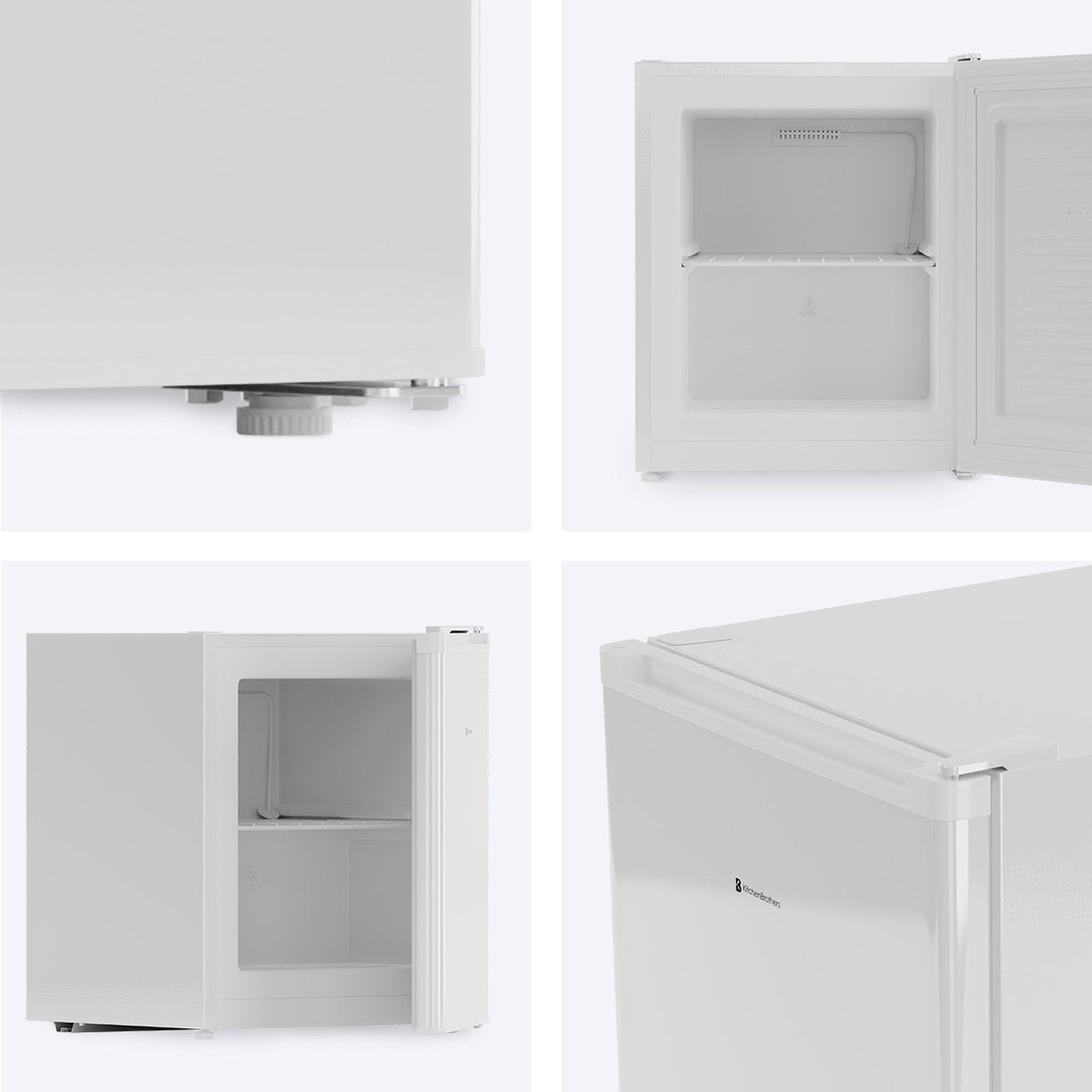 KitchenBrothers Mini Vriezer - 33L - Kleine Diepvries - Vrijstaand - Compact - Wit