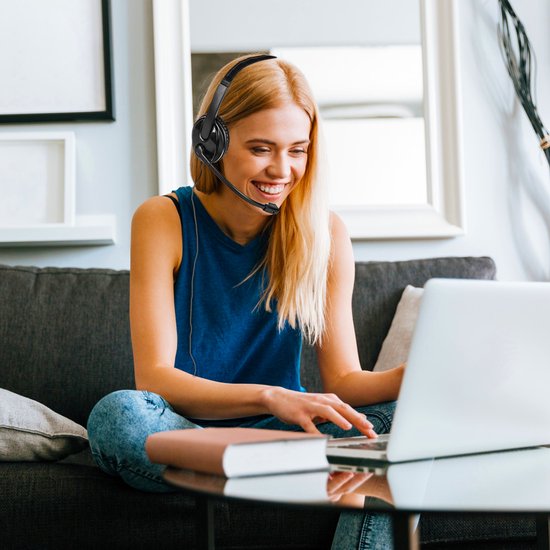 Headset met Microfoon voor Laptop en PC - Business Headset - Koptelefoon voor Video Bellen - USB