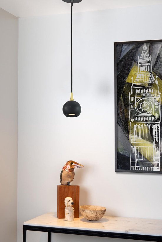 Lucide FAVORI - Hanglamp - Ø 9 cm - 1xGU10 - Zwart