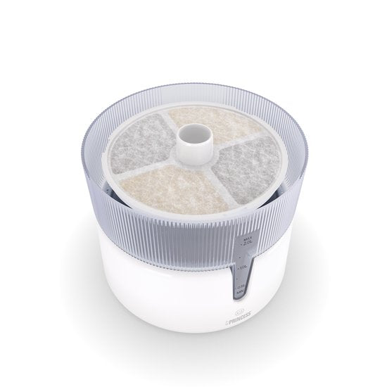 Princess Drinkfontein voor Kat - 2 Liter – 4‑laags Filtratie – Fluisterstil 30 dB – BPA‑vrij – Draadloze Pomp – Incl. Filter - Katten & Honden - Makkelijk Schoon te Maken - 620010