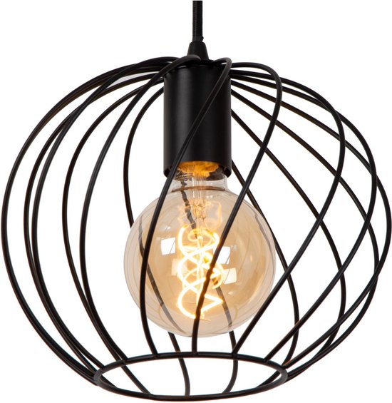 Lucide DANZA - Hanglamp - Ø 50 cm - 3xE27 - Zwart