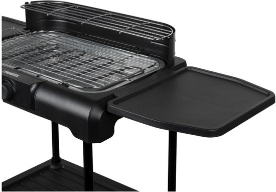 Elektrische Barbecue - Princess 112250 Elektrische BBQ met zijplanken - BBQ - 40x25cm - Met en zonder statief te gebruiken - Met zijplankjes - Ook te gebruiken als tafelgrill - 2200W