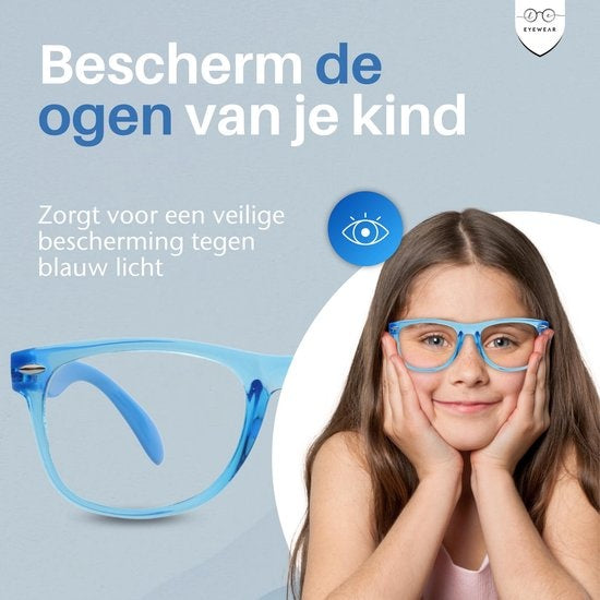 LC Eyewear Computerbril voor Kinderen - Blauw Licht Bril - Blue Light Glasses - Beeldschermbril - Unisex - Transparant Blauw