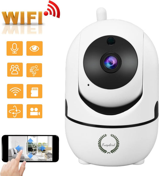 Fuegobird ZOSI C528 Indoor IP Camera - met dubbele lens - 6MP - Intercomfunctie - Beveiligingscamera - Huisdiercamera - Baby camera - Compatibel met 2.4G/5G WIFI - Werkt met app - Wit