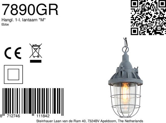 Hanglamp Mexlite Ebbe - Grijs