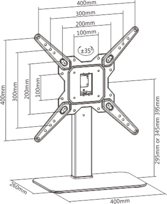 TV standaard - tv statief - tafelmodel - tv scherm draaibaar