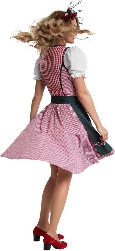 Dressforfun Mini-Dirndl Berchtesgaden model 2 M - verkleedkleding kostuum halloween verkleden feestkleding carnavalskleding carnaval feestkledij partykleding - 304656