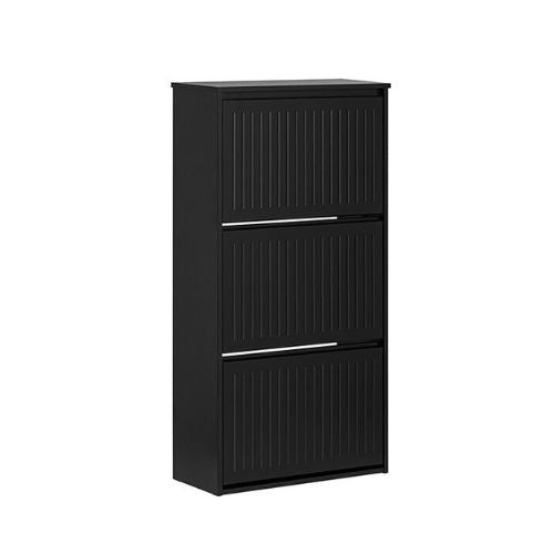 SoBuy Schoenenkast - 3 Kleppen - 61 x 26 x 120 cm - Zwart