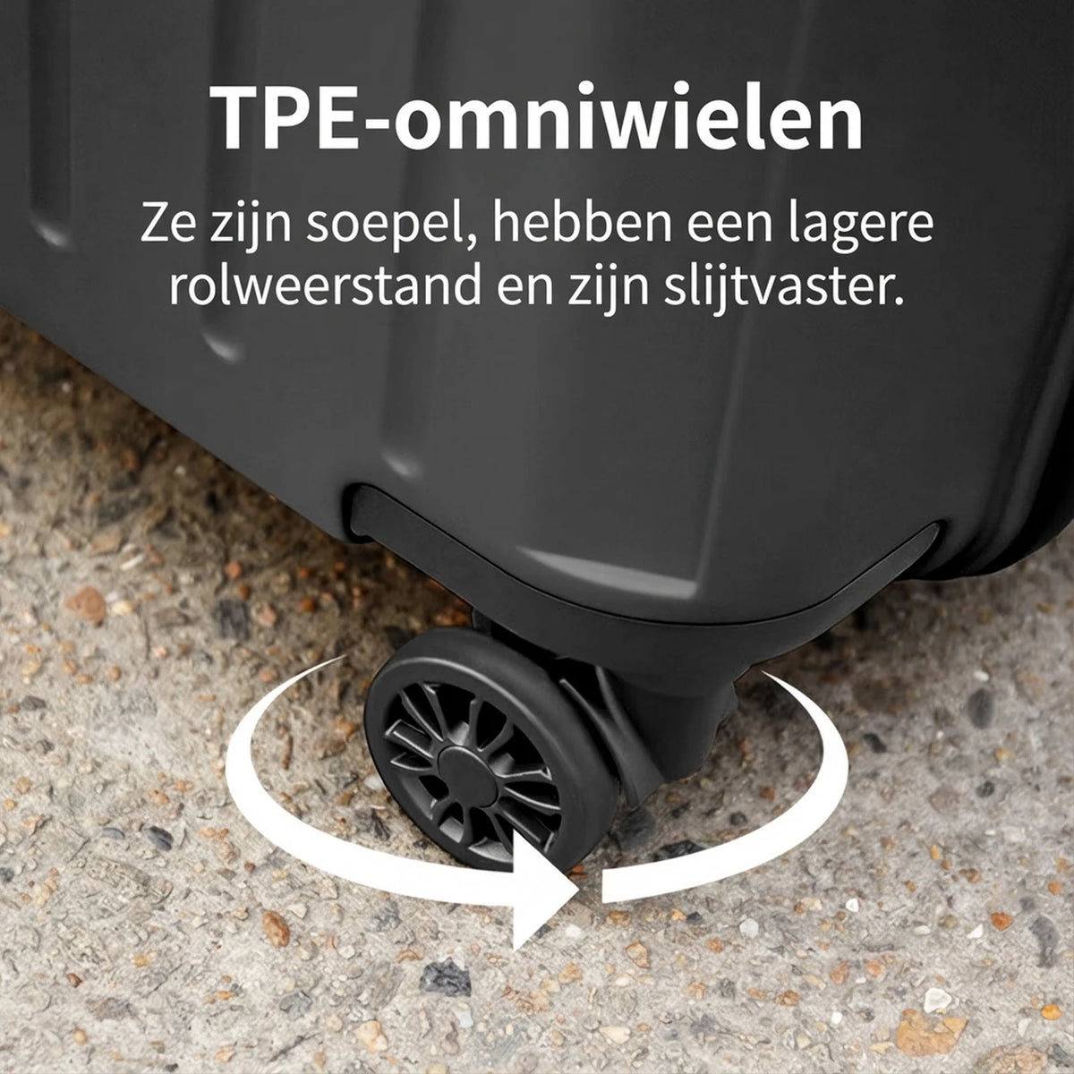 Ochama Kofferset 3-delig - 20, 24 en 28 inch - PP Hardshell - TPE Spinnerwielen - Cijferslot - Wit/Crème