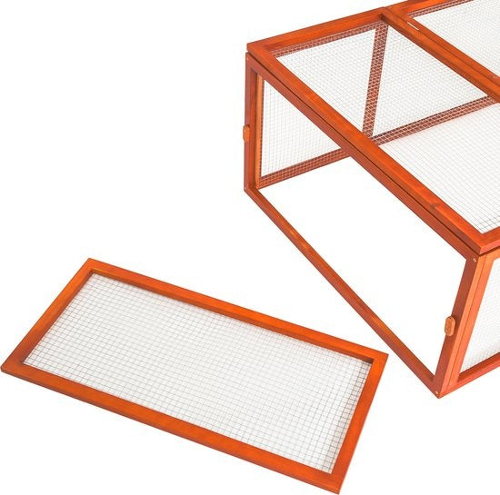 tectake konijnenhok bruin - 404403