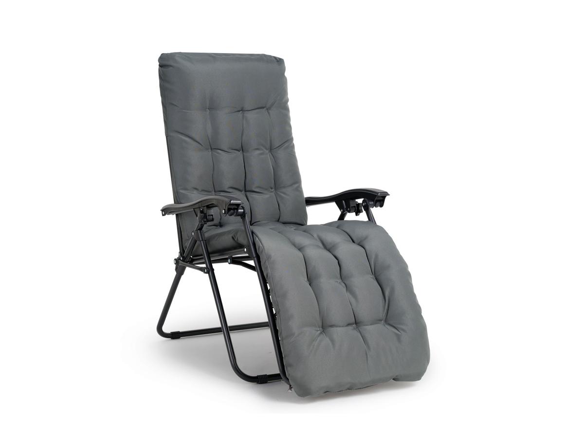 Lifa Garden Premium Ligstoel - Met Kussen - Antraciet - 2 Stuks