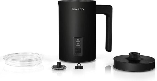 Tomado TMF1201B - Elektrische Melkopschuimer - Warm en koud opschuimen - Verwarmen - Cappuccino maken – Matzwart