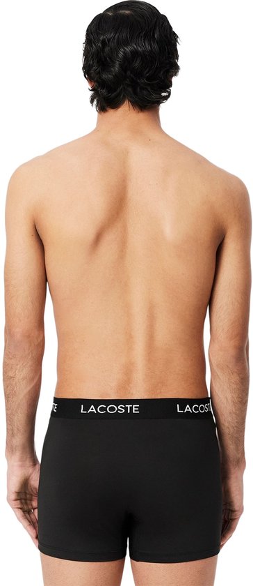 Lacoste 3-Pack Microfiber Boxershorts Trunk Heren - Zwart - maat M
