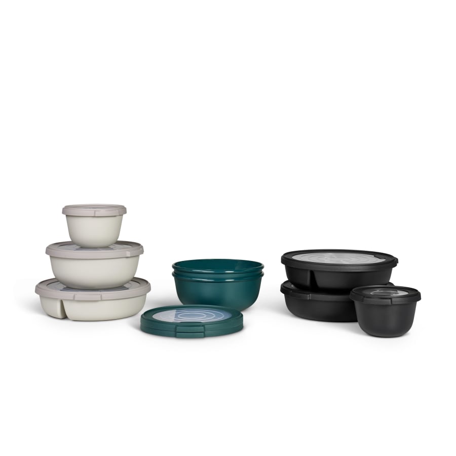 Mepal PRO Kom Scandinavisch Zwart - 1250 ml - 19 x 19,5 x 8 cm - Met Deksel