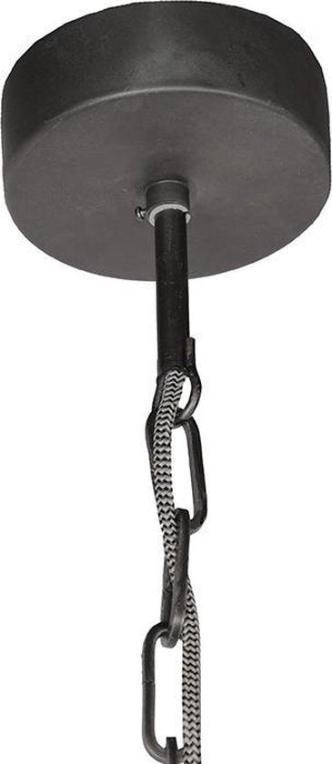 LABEL51 - Hanglamp Fuse - Staal - Zwart - Industrieel - 47x47x42 cm