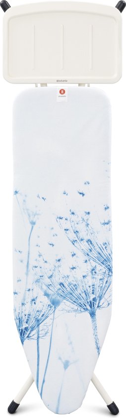 Brabantia Strijkplank B - met Stoomunithouder - 124 x 38 cm - Cotton Flower